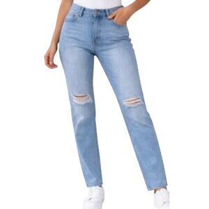 NWT TRUE CRAFT Distressed High Rise Jeans 12